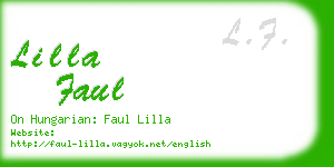 lilla faul business card